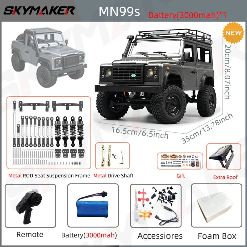 1:12 RC Car MN99s MN98 4WD Rock Crawler Remote Control Truck Toy