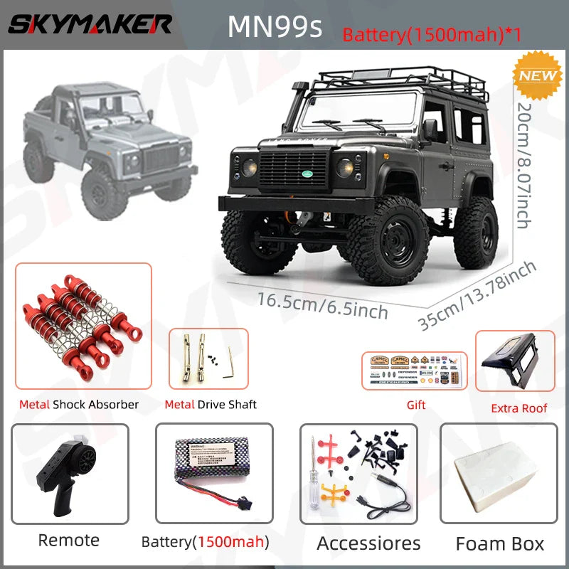 1:12 RC Car MN99s MN98 4WD Rock Crawler Remote Control Truck Toy