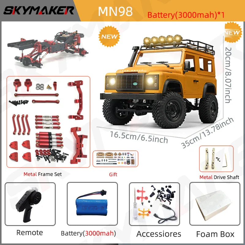 1:12 RC Car MN99s MN98 4WD Rock Crawler Remote Control Truck Toy